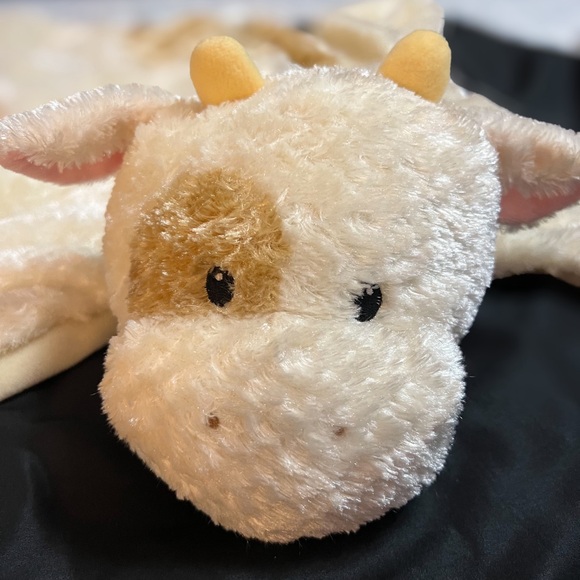 Gund Other - Gund Baby Cow Cozy Security Blanket Soft Soothing Cream Satin Areas